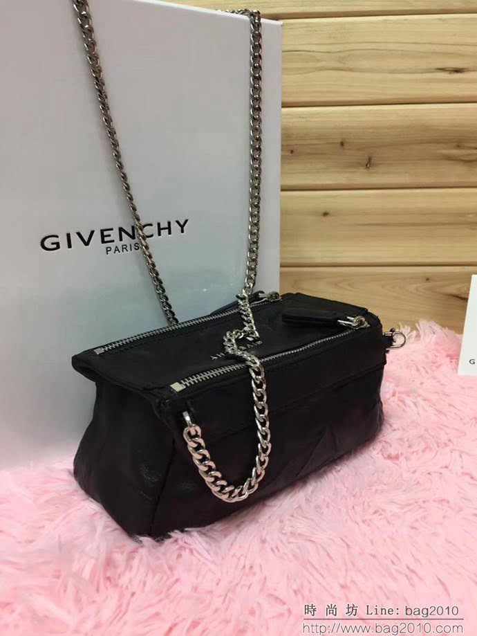 GlVENCHY紀梵希 專櫃同步 新款 Pandora潘多拉盒子 頂級進口臘制牛皮 鏈條斜挎包  tsg1234